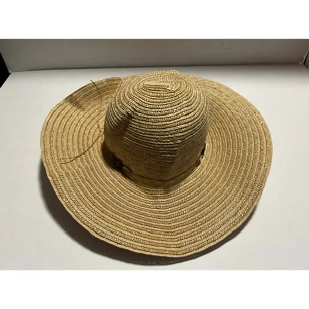 C.C Exclusives Women's Wide Brim Straw Sun Hat Beige Natural One Size Boho